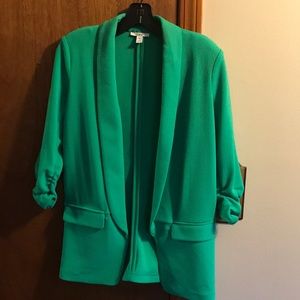 Bar III bright green blazer size xs